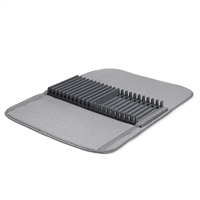 Rack and Microfiber Dish Drying Mat Mini Charcoal 