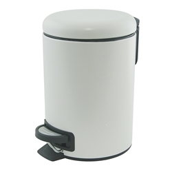 white pedal bin